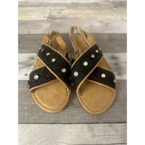 *NEW* Women's 11 (fits more similar to a 10) Joyfolie Black Rhinestone Flat Shoe